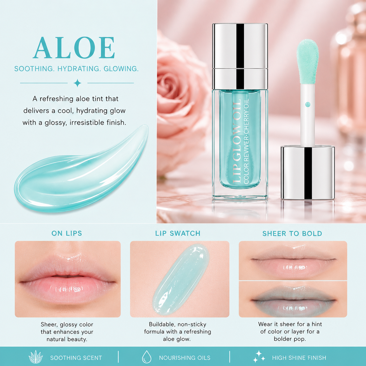 Glass Glow Moisturizing Lip Oil | MIVA Skin