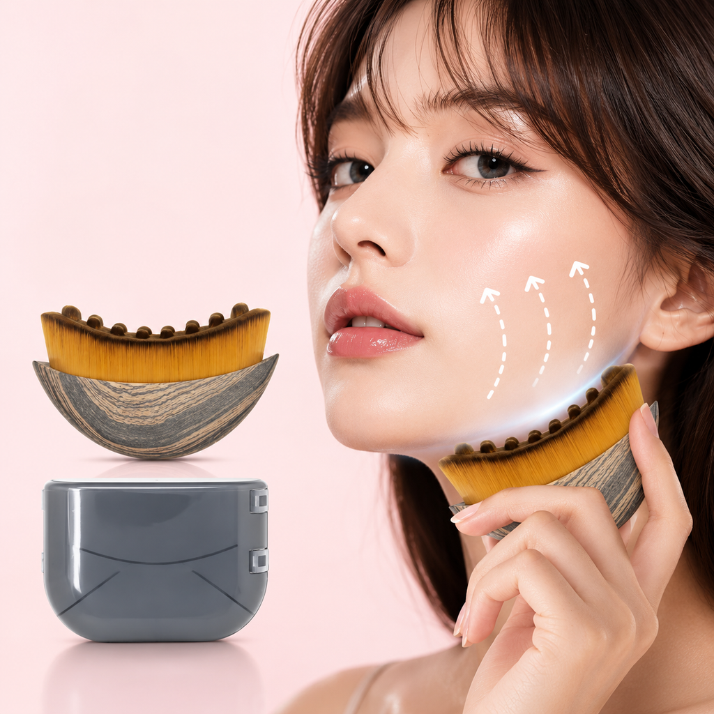 Facial Contour Massage Brush + Travel Case | MIVA Skin