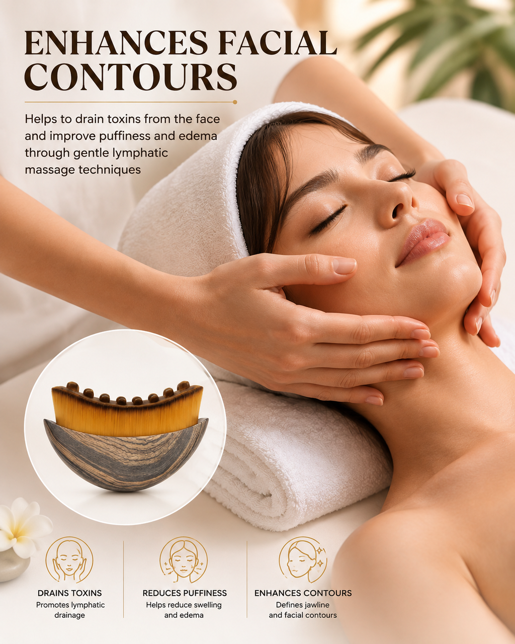 Facial Contour Massage Brush + Travel Case | MIVA Skin