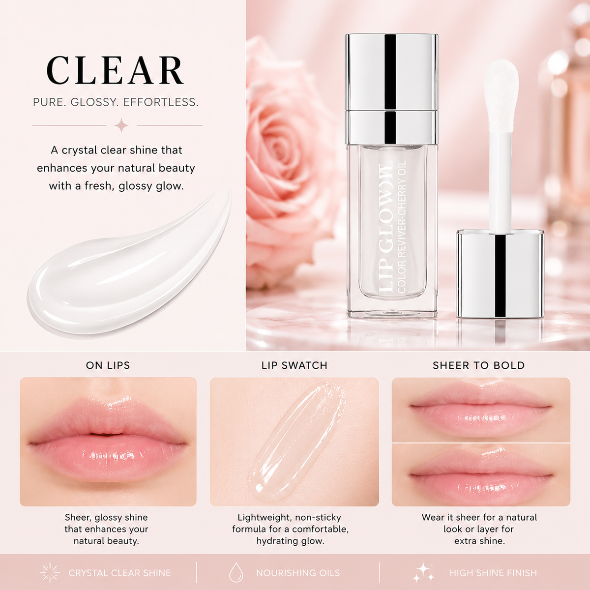 Glass Glow Moisturizing Lip Oil | MIVA Skin