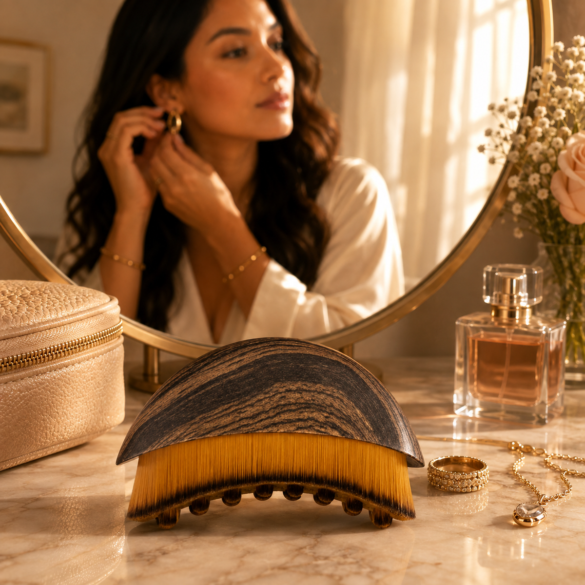 Facial Contour Massage Brush + Travel Case | MIVA Skin